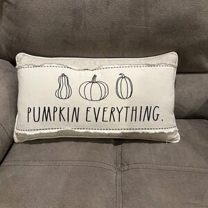 Rae Dunn Pumpkin Everything‎ Fall Lumbar Throw Pillow Cream Decorative Autumn